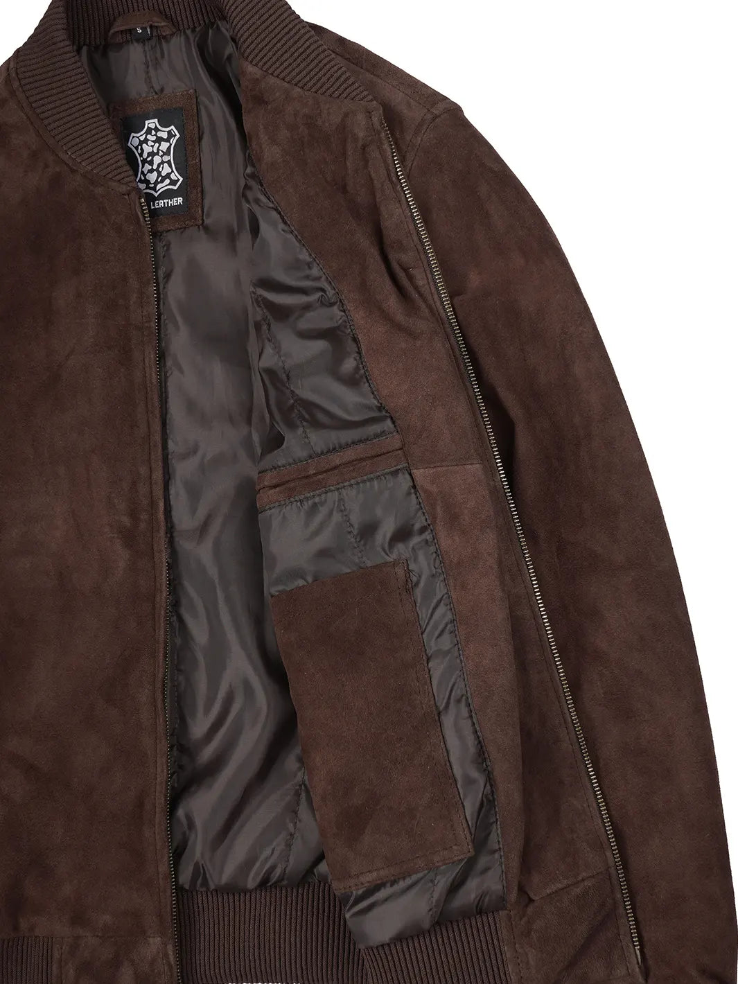 Adamsville Dark Brown Suede Bomber Jacket For Men