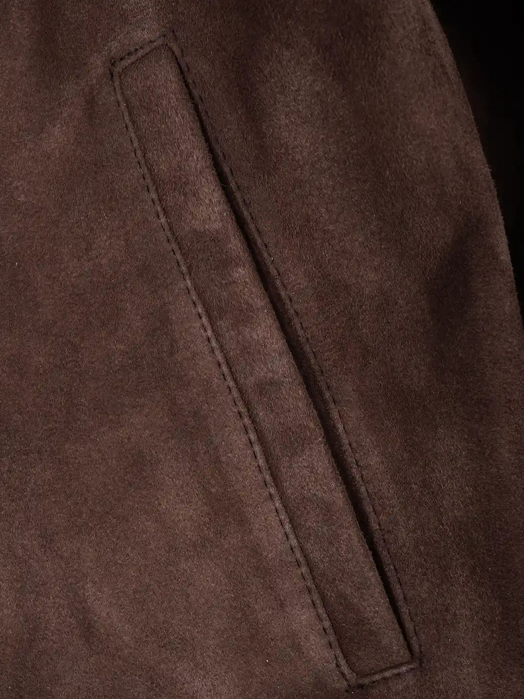 Dark Brown Suede Jacket Features 