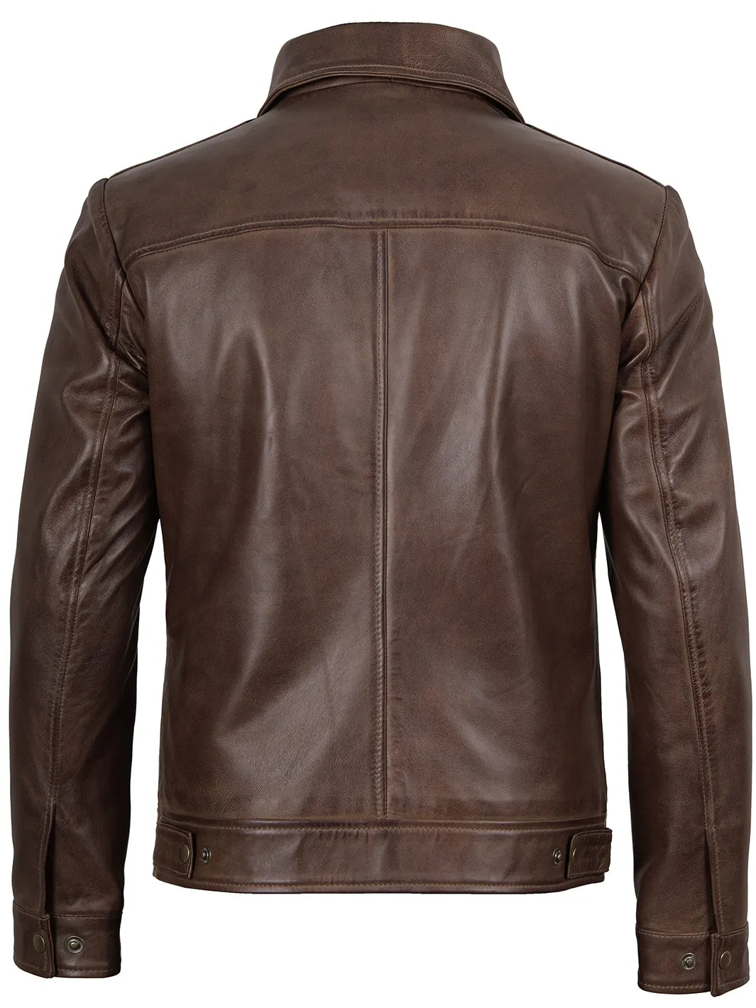 Mens Brown Harrington Leather Jacket