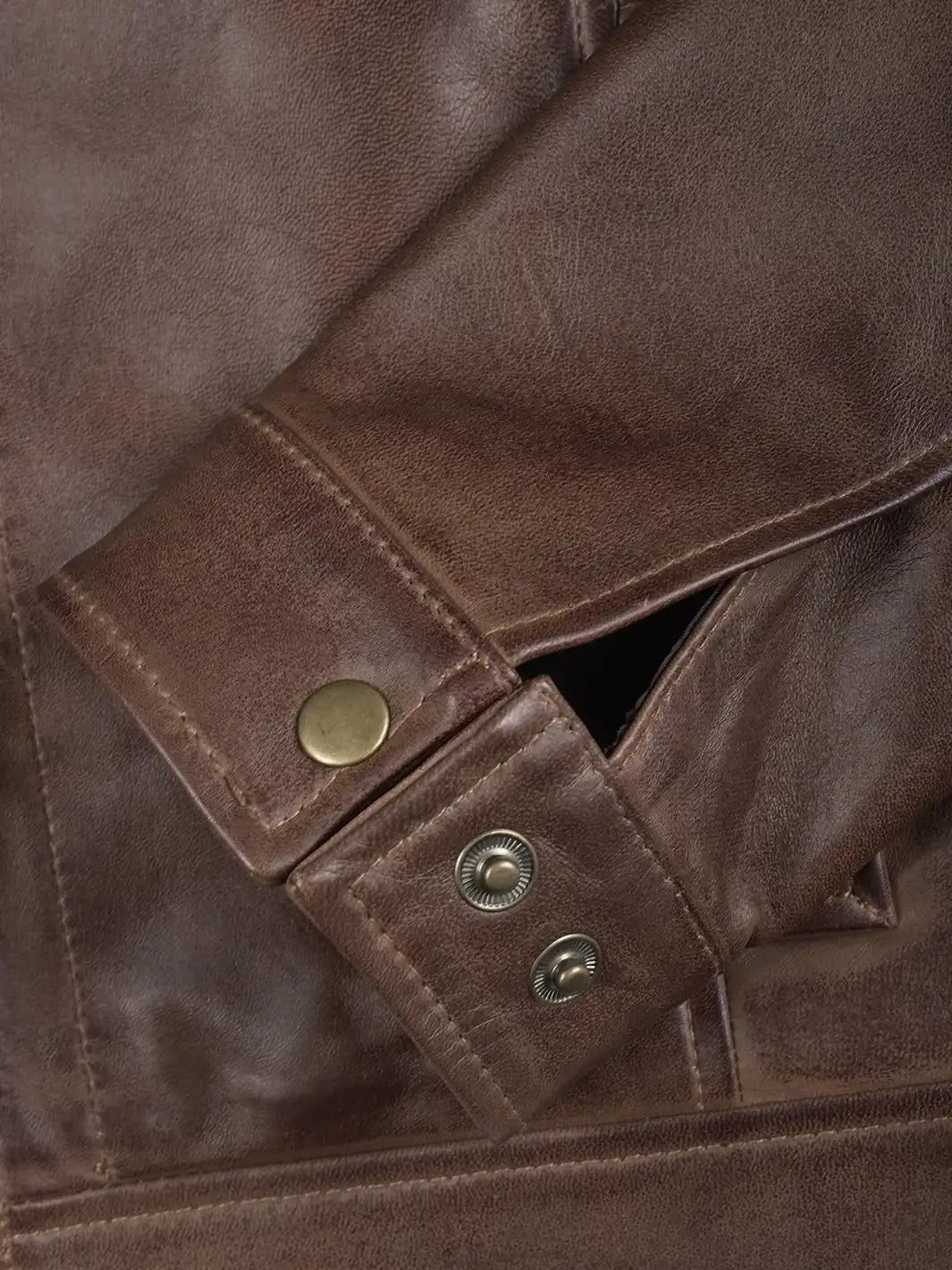 Mens Brown Harrington Leather Jacket Mens