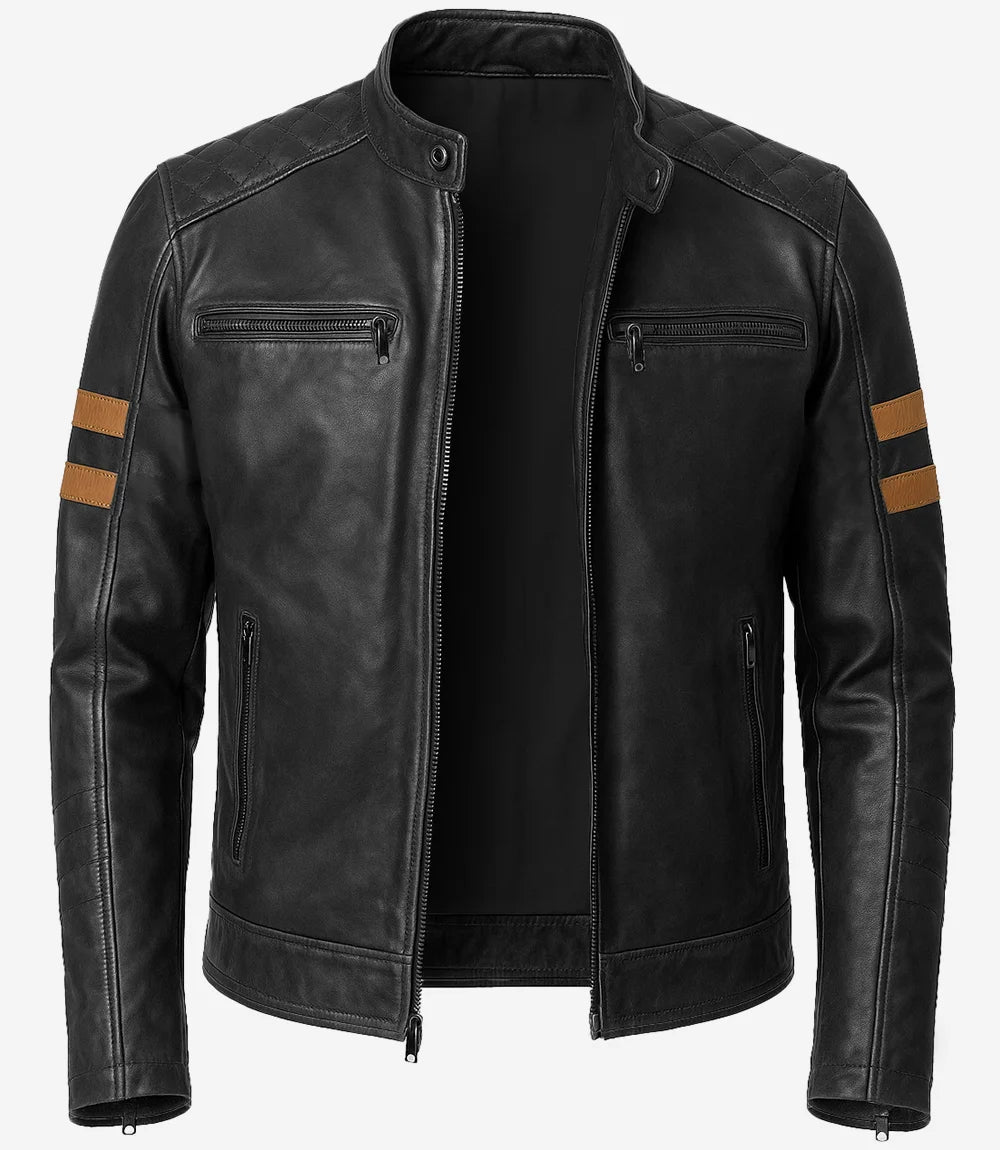 Biker Leather Jacket Mens 